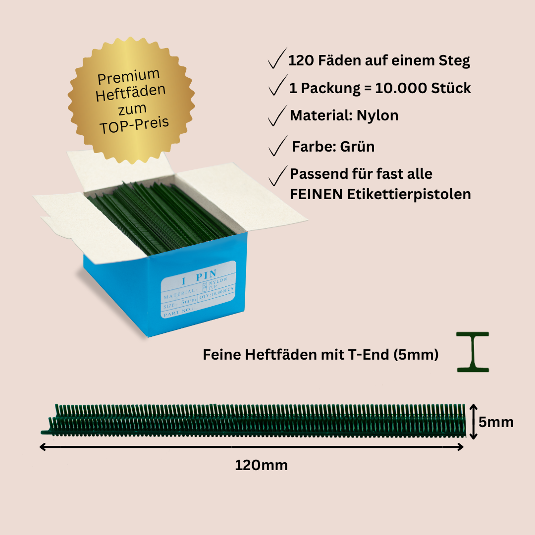 T-End Heftfäden – Fein 5 mm