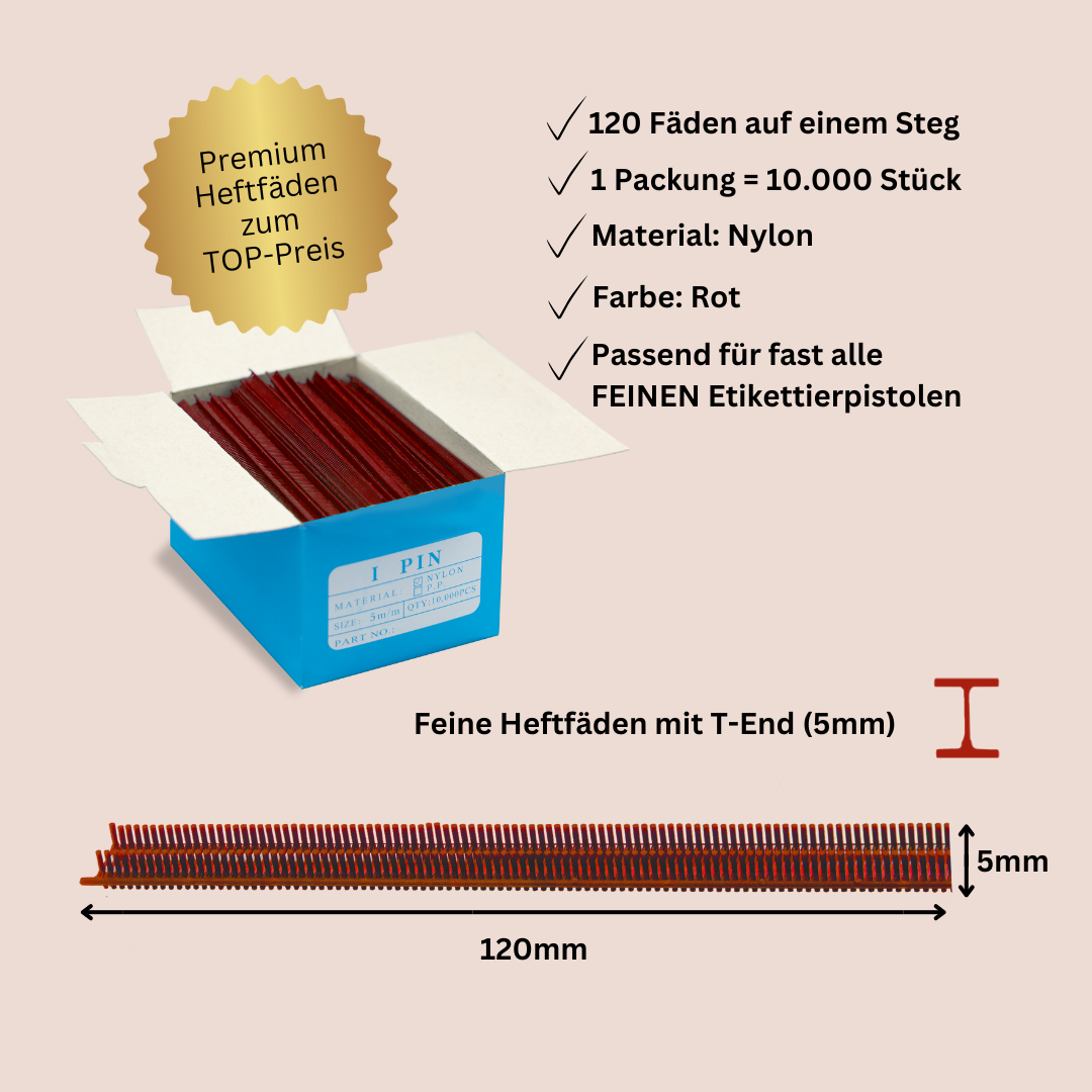 T-End Heftfäden – Fein 5 mm