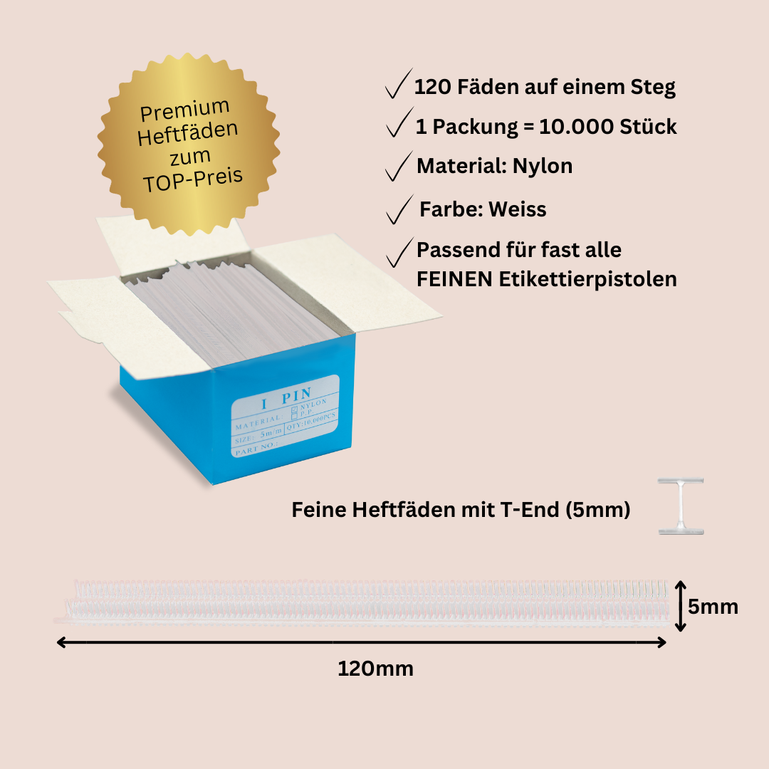 T-End Heftfäden – Fein 5 mm