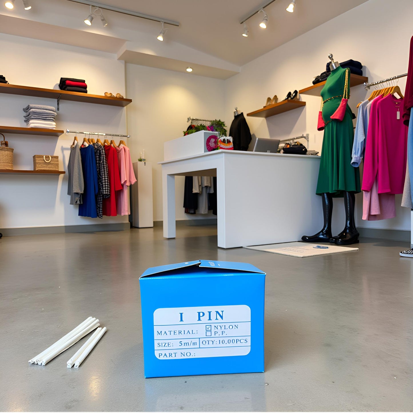 T-End Heftfäden 5 mm fein – Nylon Befestigungsfäden für Preisschilder & Etiketten