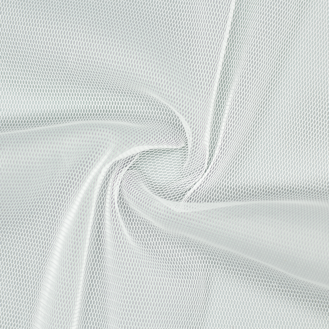 Lycra Tüll Stoff Gebrochenes Weiss