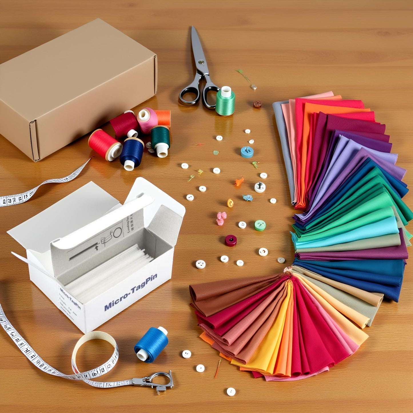 Mini-Heftfäden i - Micro Extra Fein 5,4 mm – Nylon Befestigungsfäden für Etiketten & Textilien (10.000 Stück)