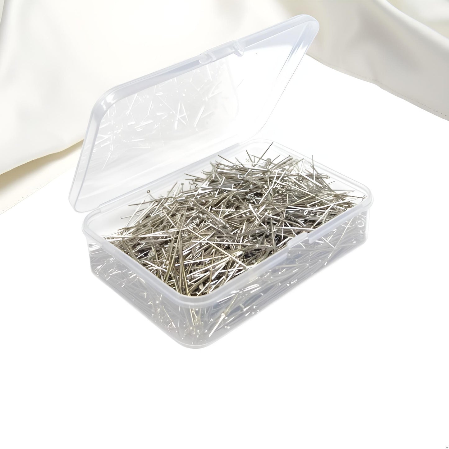 Stecknadeln 0,5 mm Extra Fein & Lang mit Metallkopf – rostfrei & stoffschonend