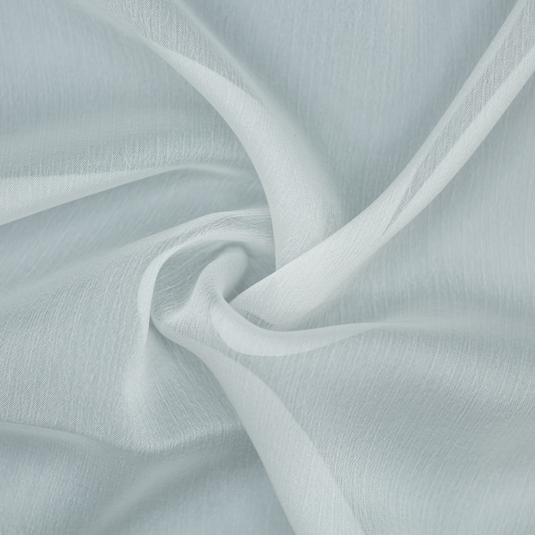 Glitzender Chiffon Stoff Gebrochenes Weiss
