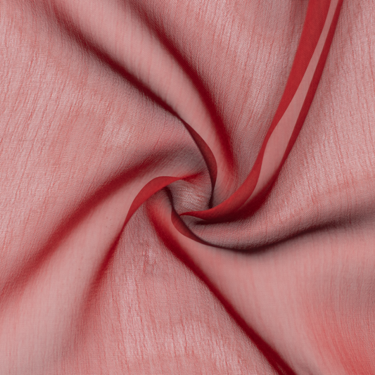 Chiffon Stoff Bordeauxrot – Meterware für Kleider, Schals & Deko