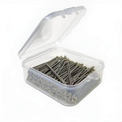 Stecknadeln 0,5 mm Extra Fein & Lang mit Metallkopf – rostfrei & stoffschonend