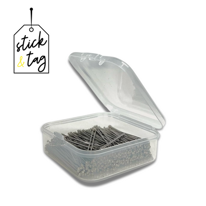 Stecknadeln 0,5 mm Extra Fein & Lang mit Metallkopf – rostfrei & stoffschonend